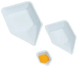Weighing Dishes,Anti-static,Boat,PS, Standard, Large,White, 108×183×26 mm, 500pk